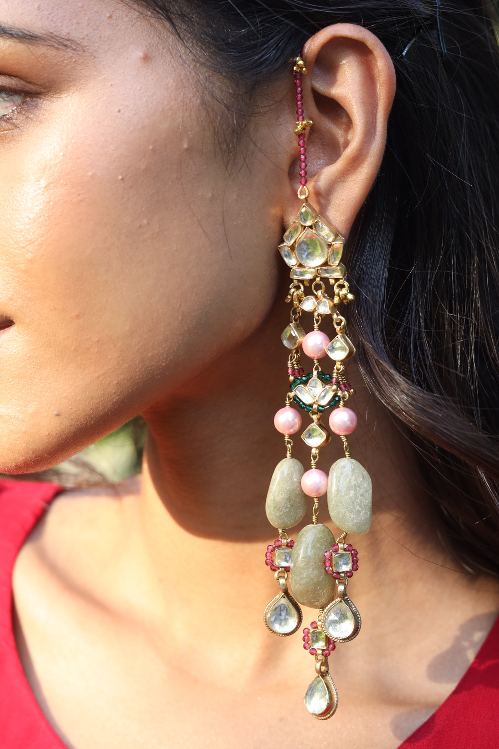 SHOULDER GRAZING TARBOOZI EARRINGS