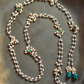 POLKI MOTI HAIR CHAIN- GREEN & WHITE