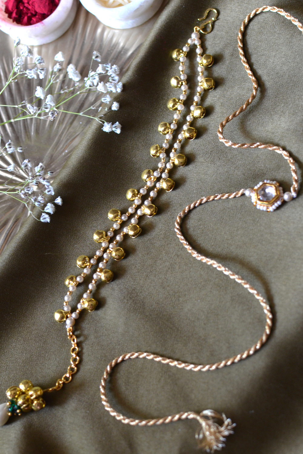 GHUNGAROO BHABHI LUMBA BRACELET & BHAIYA RAKHI SET
