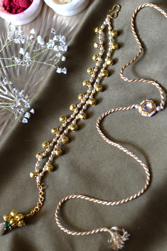 GHUNGAROO BHABHI LUMBA BRACELET & BHAIYA RAKHI SET