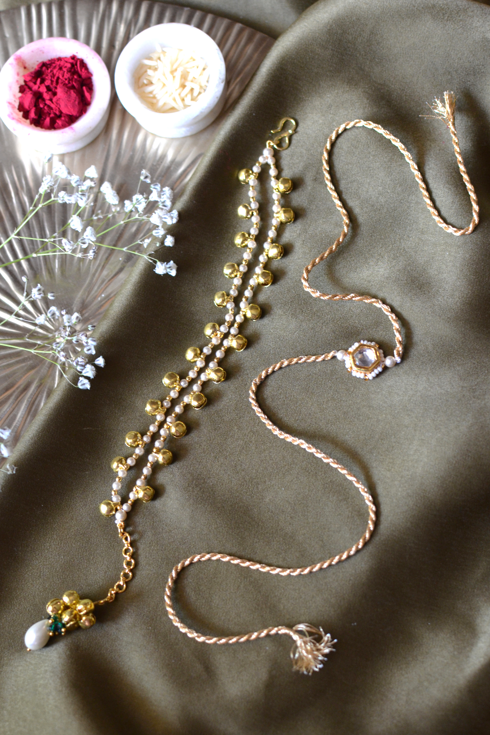 GHUNGAROO BHABHI LUMBA BRACELET & BHAIYA RAKHI SET