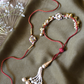 RED GHUNGAROO THREAD RAKHI & LUMBA SET