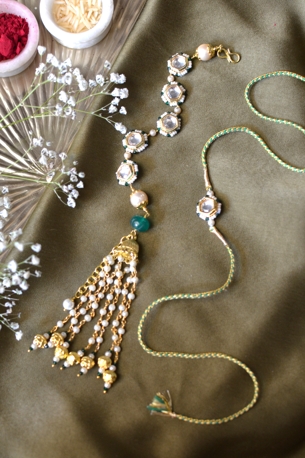 KUBERA LUMBA RAKHI SET- GREEN