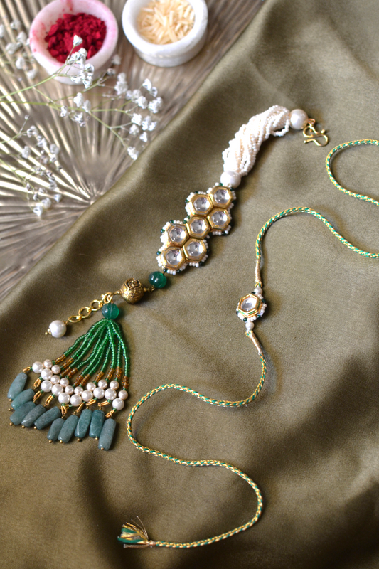 KASHTI LUMBA BRACELET RAKHI SET- GREEN