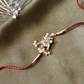 BHAIYA POLKI RAKHI- RED & WHITE