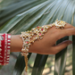 BRIDAL SINGLE HATHPHOOL WITH DETACHABLE RING AND BRACELET