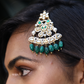 STATEMENT EMERALD BRIDAL CHOKER SET WITH STUDS AND A PASSA