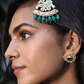 STATEMENT EMERALD BRIDAL CHOKER SET WITH STUDS AND A PASSA