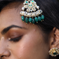 STATEMENT EMERALD BRIDAL CHOKER SET WITH STUDS AND A PASSA