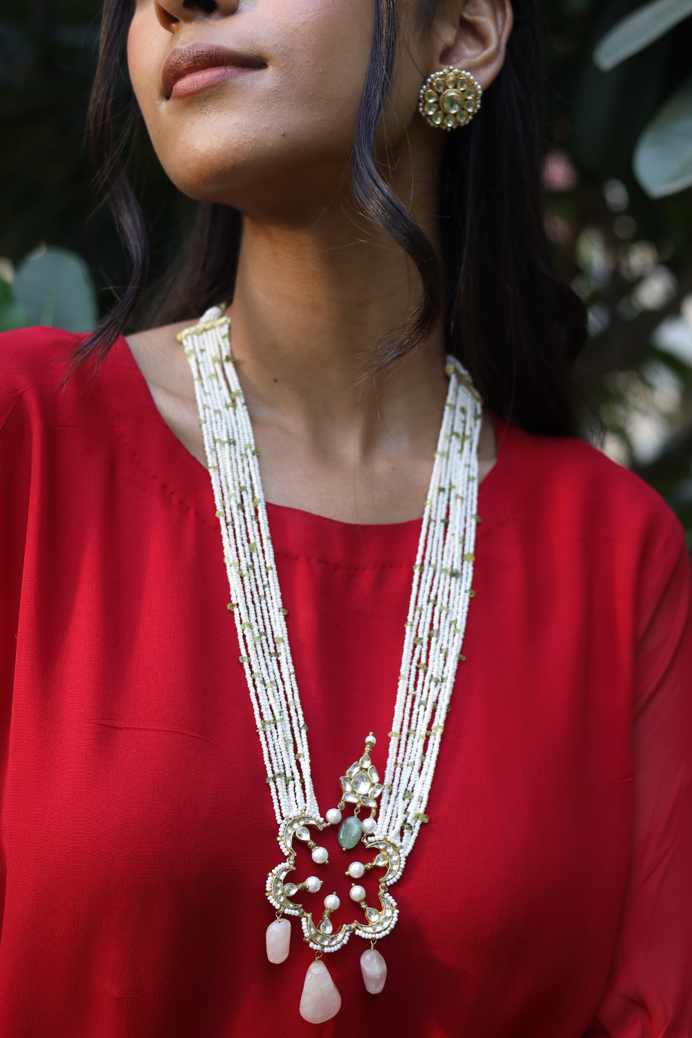 CRESCENT JHAROKHA NECKLACE SET