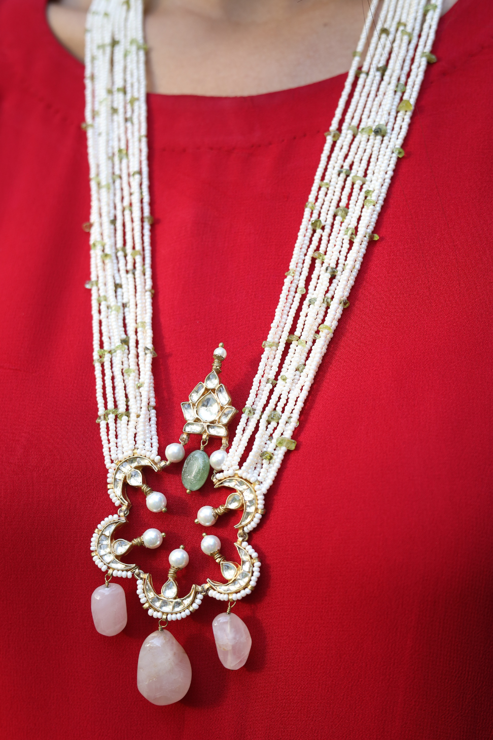 CRESCENT JHAROKHA NECKLACE SET