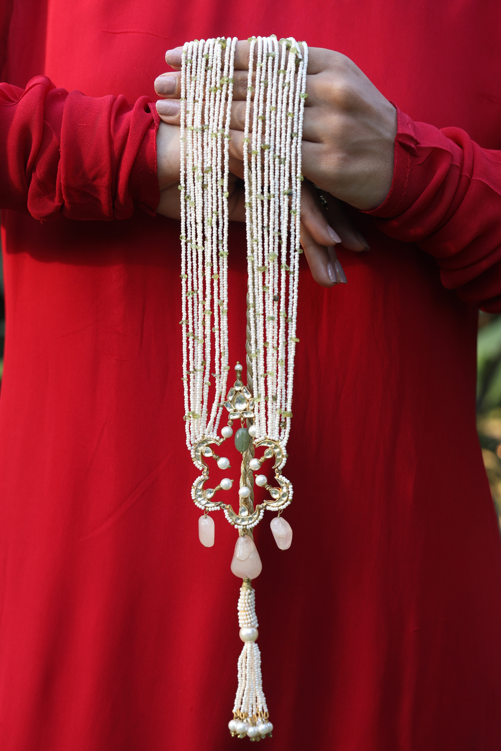 CRESCENT JHAROKHA NECKLACE SET