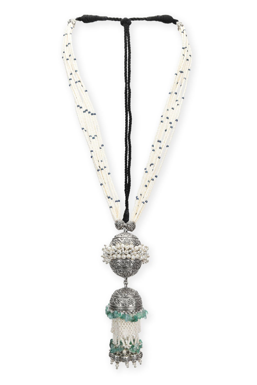 PEARL JAAL DAMRU NECKLACE