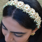 FLOWER POLKI BRIDAL SHEESHPATTI-CUM-CHOKER (WITH DETACHABLE DORI)-GREEN