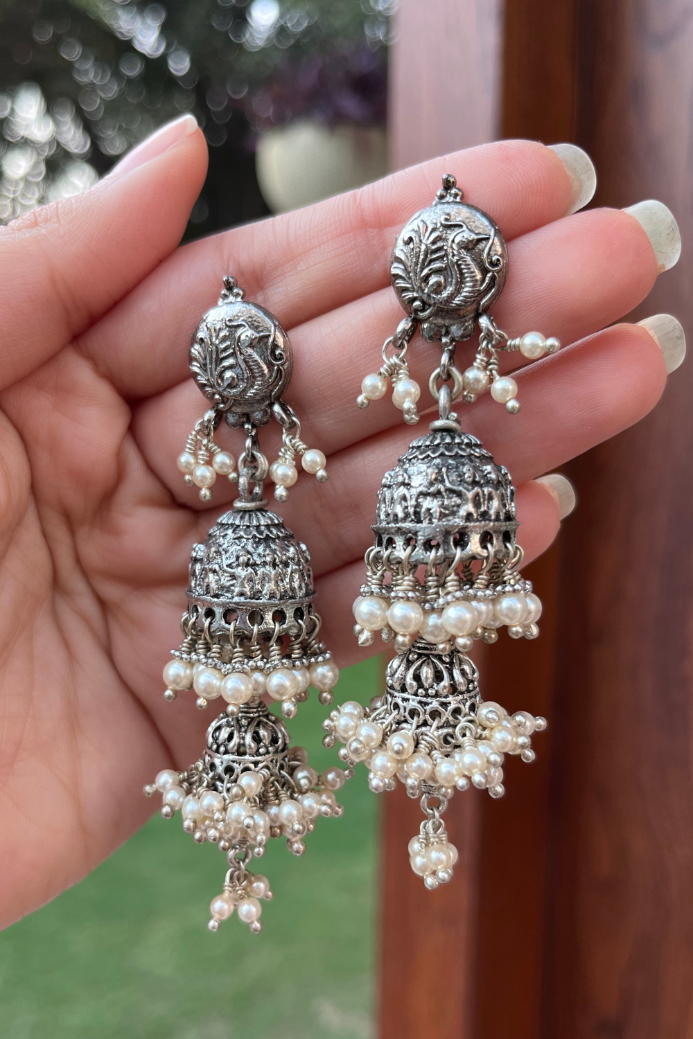 SARA ALI KHAN- PEACOCK DHOLKI EARRINGS