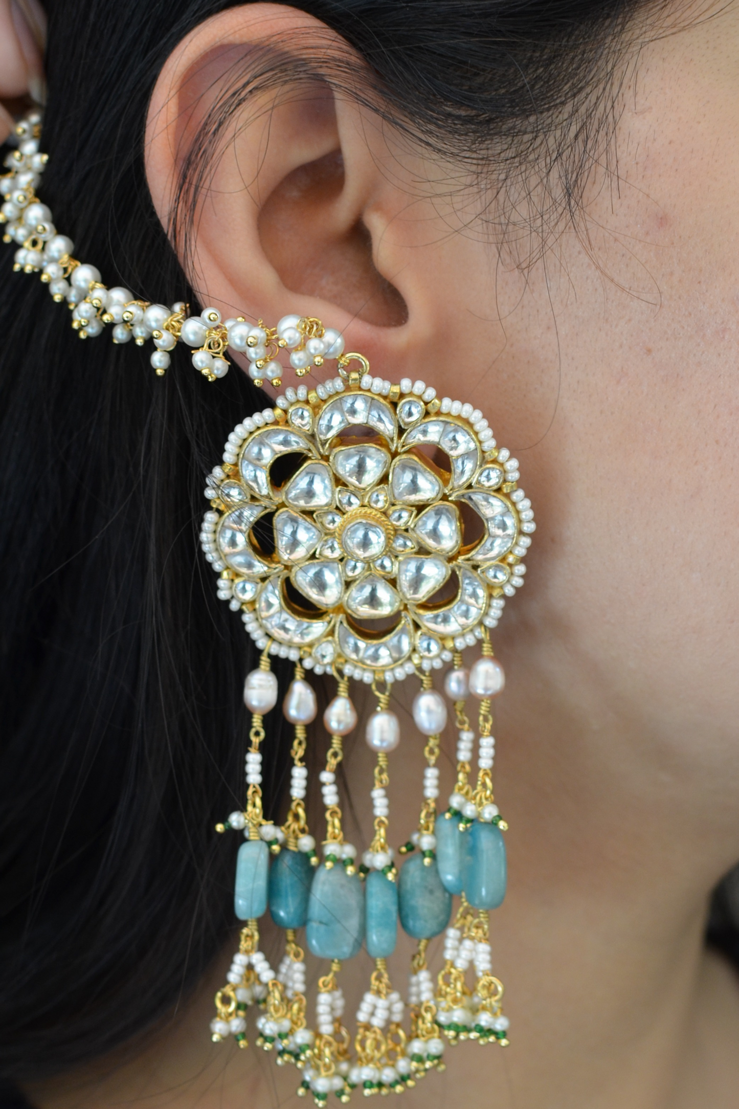 FLOWER TURQUOISE EARRINGS