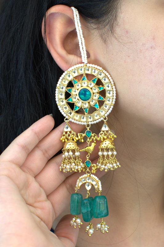 CHANDBALI BIRD STATEMENT EARRINGS