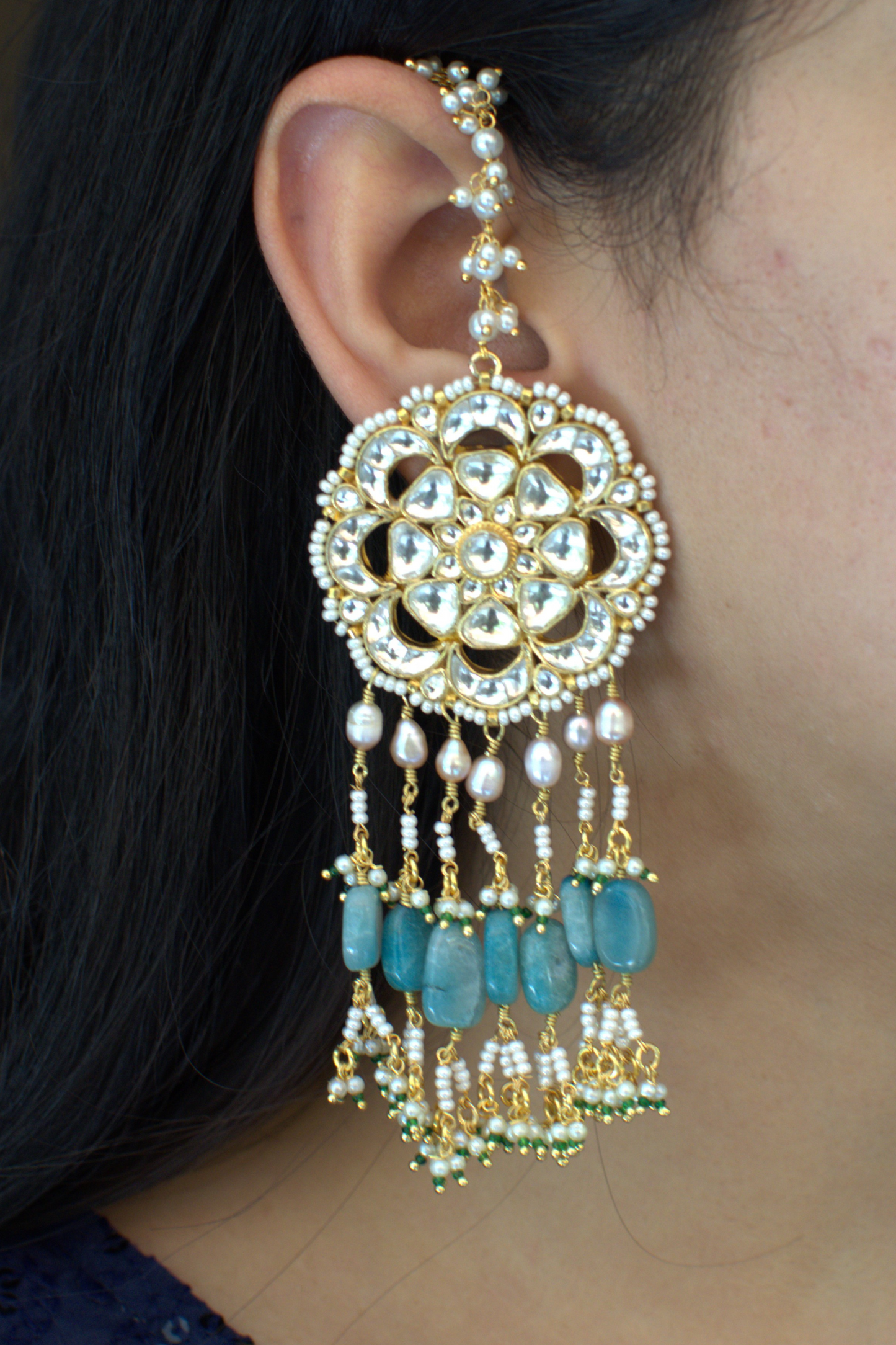 FLOWER TURQUOISE EARRINGS