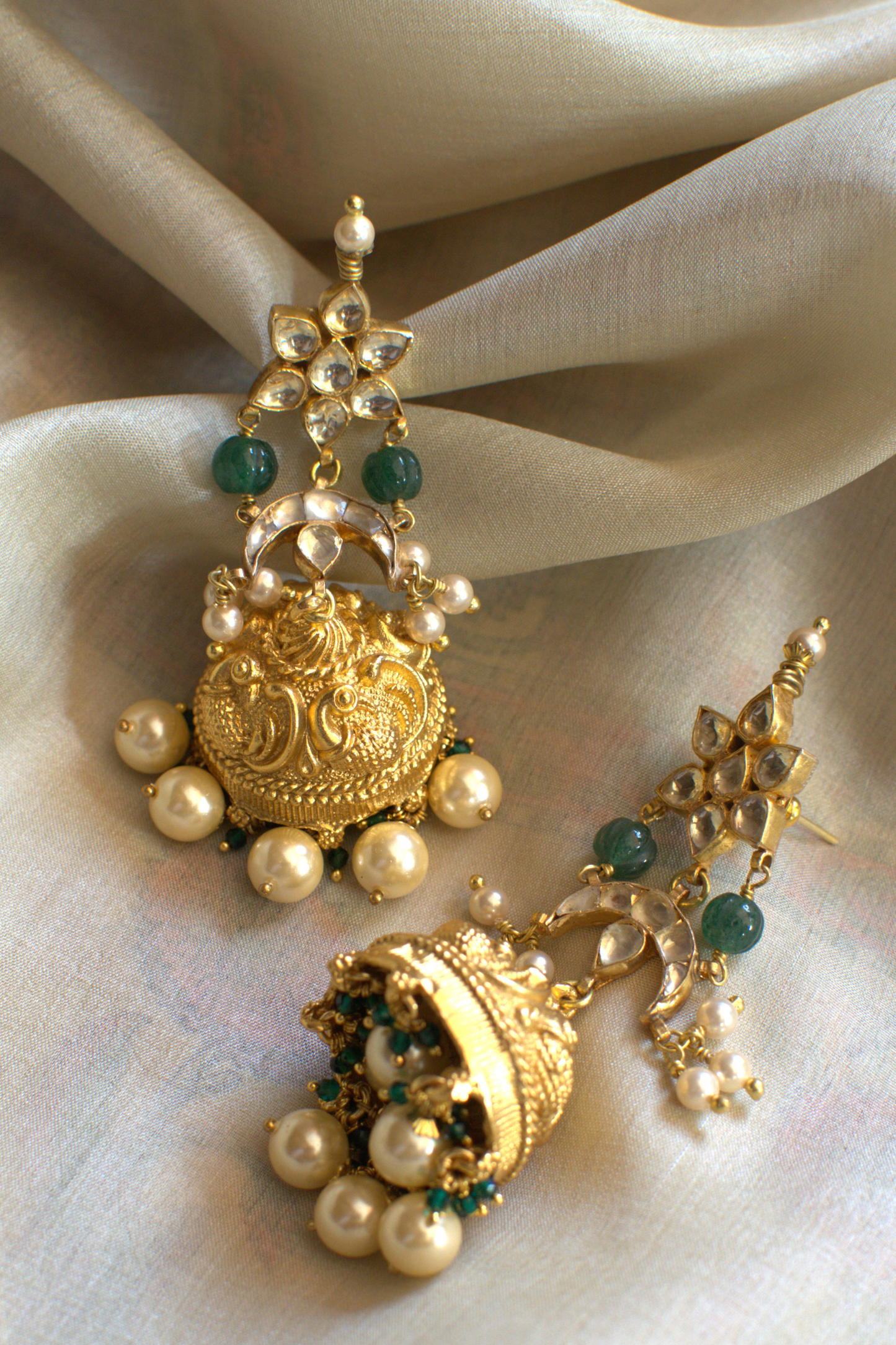 POLKI PEARL JHUMKIS