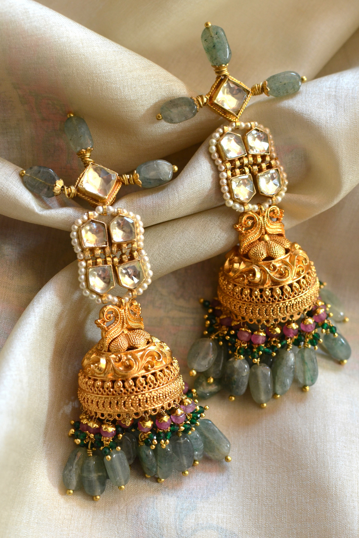 FILIGIREE POLKI JHUMKAS