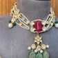 KOORM NECKLACE PICHAI SET - RED & GREEN