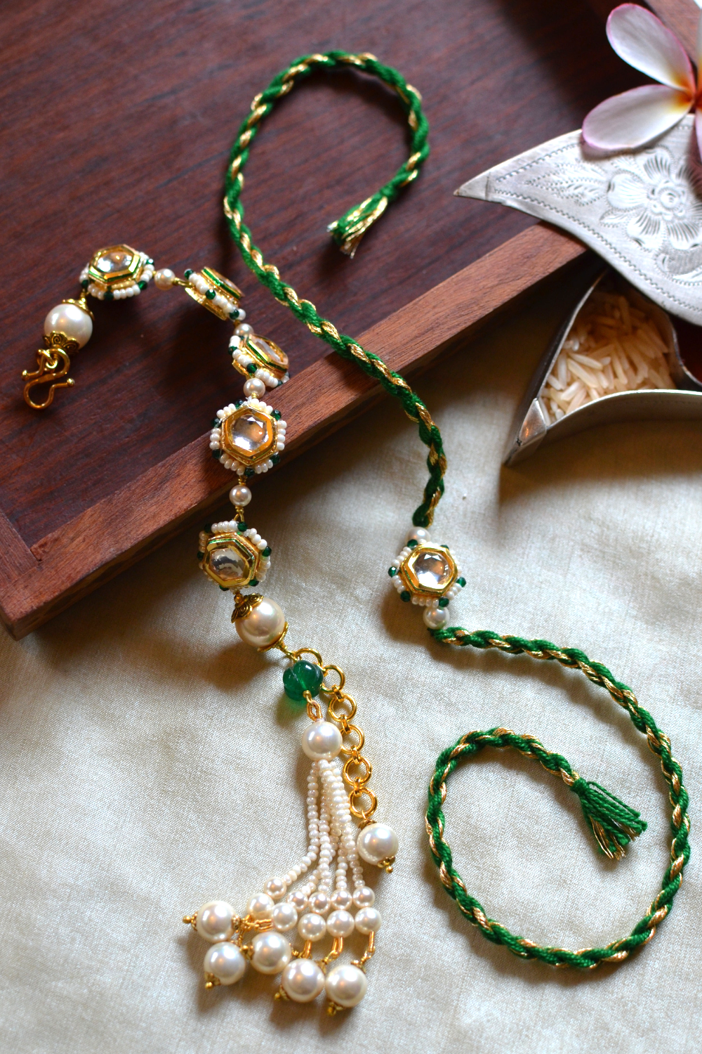 KUBERA LUMBA & RAKHI SET- GREEN