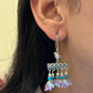 BIRD PATTI BLUE PURPLE EARRINGS