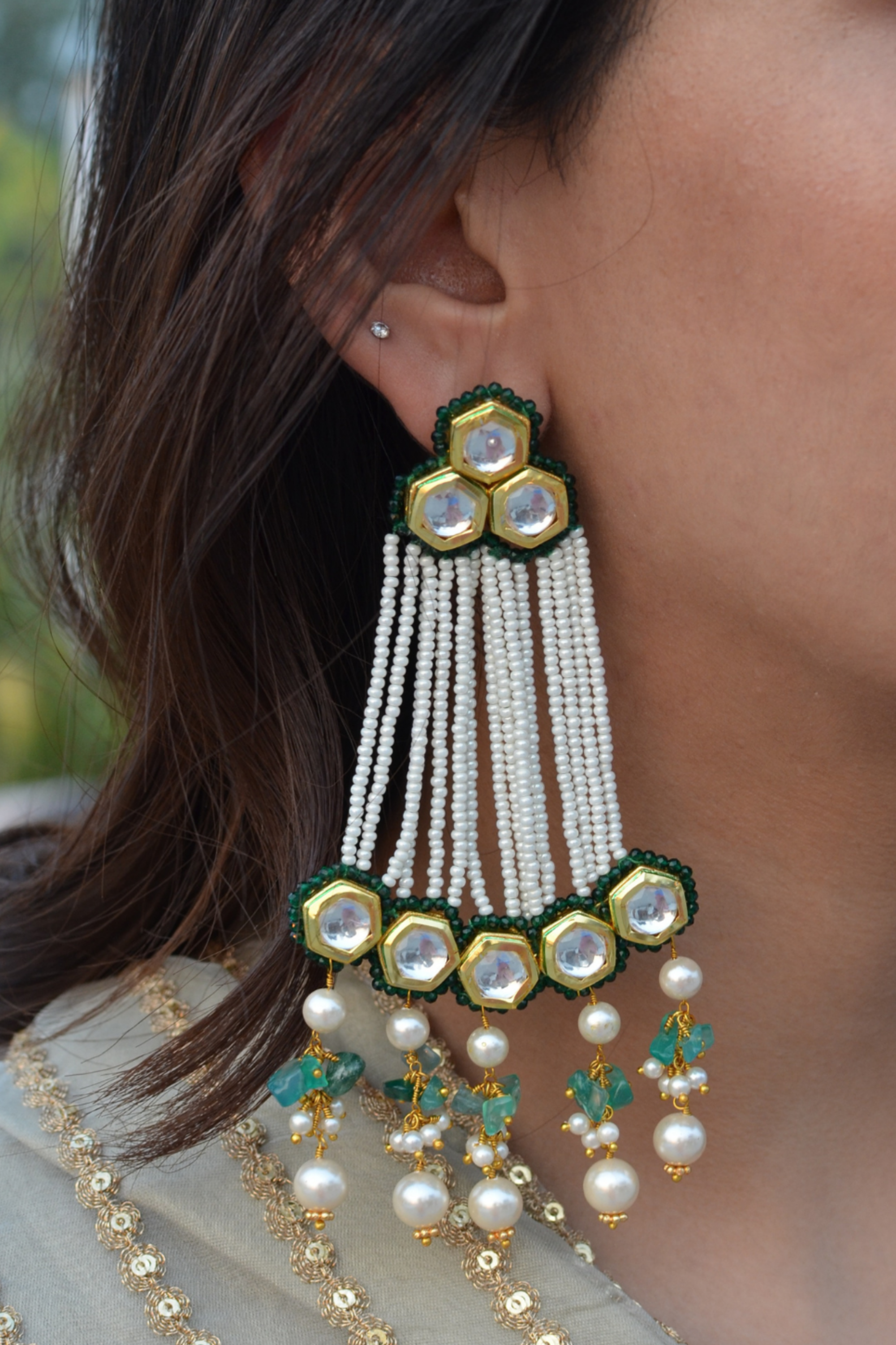 Buy Jewelopia Gold Plated Polki Earrings For Womens Online at Best Prices  in India - JioMart.