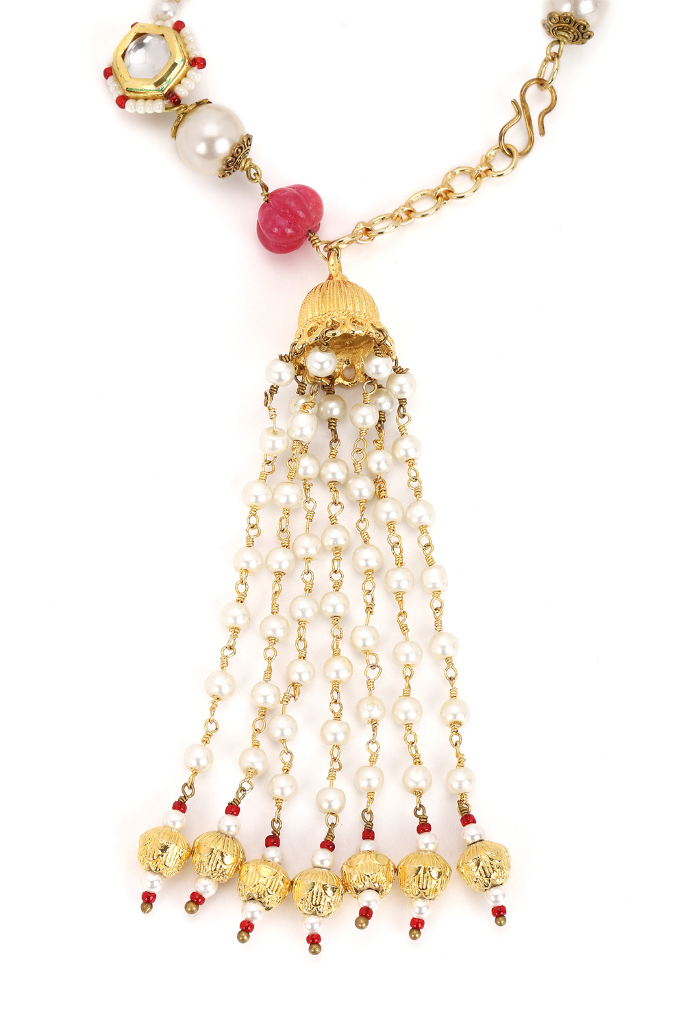 KUBERA TASSEL BRACELET- RED