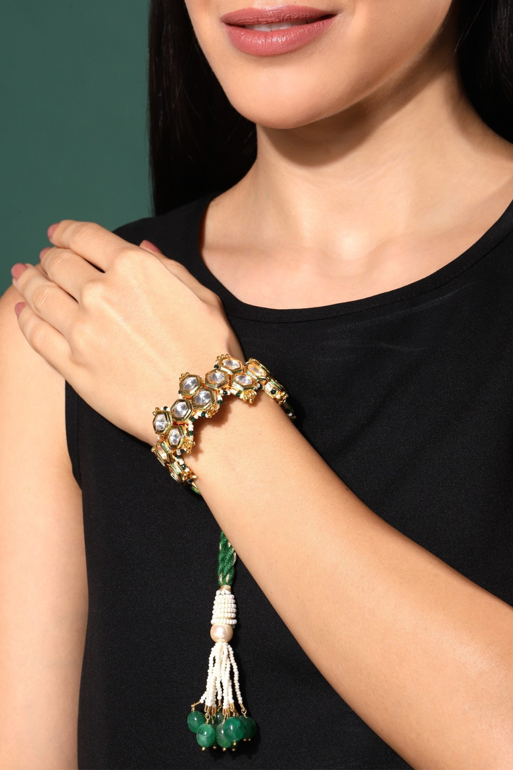 HONEYCOMB GREEN POCHI LUMBA BRACELET