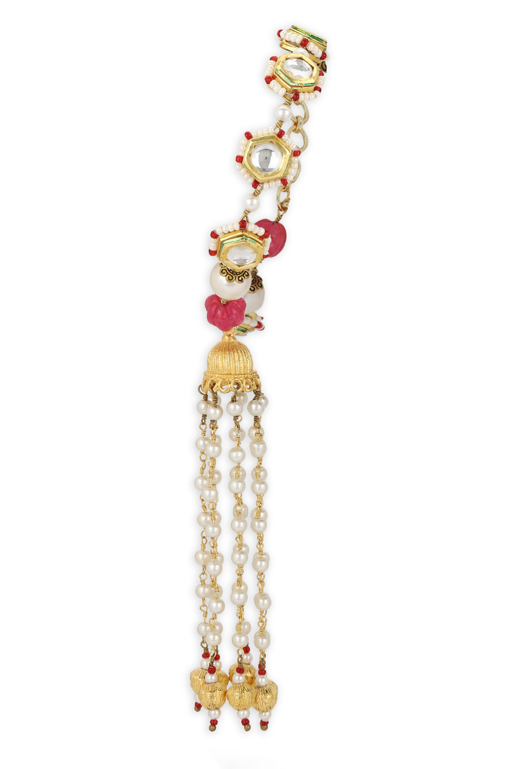 KUBERA TASSEL BRACELET- RED