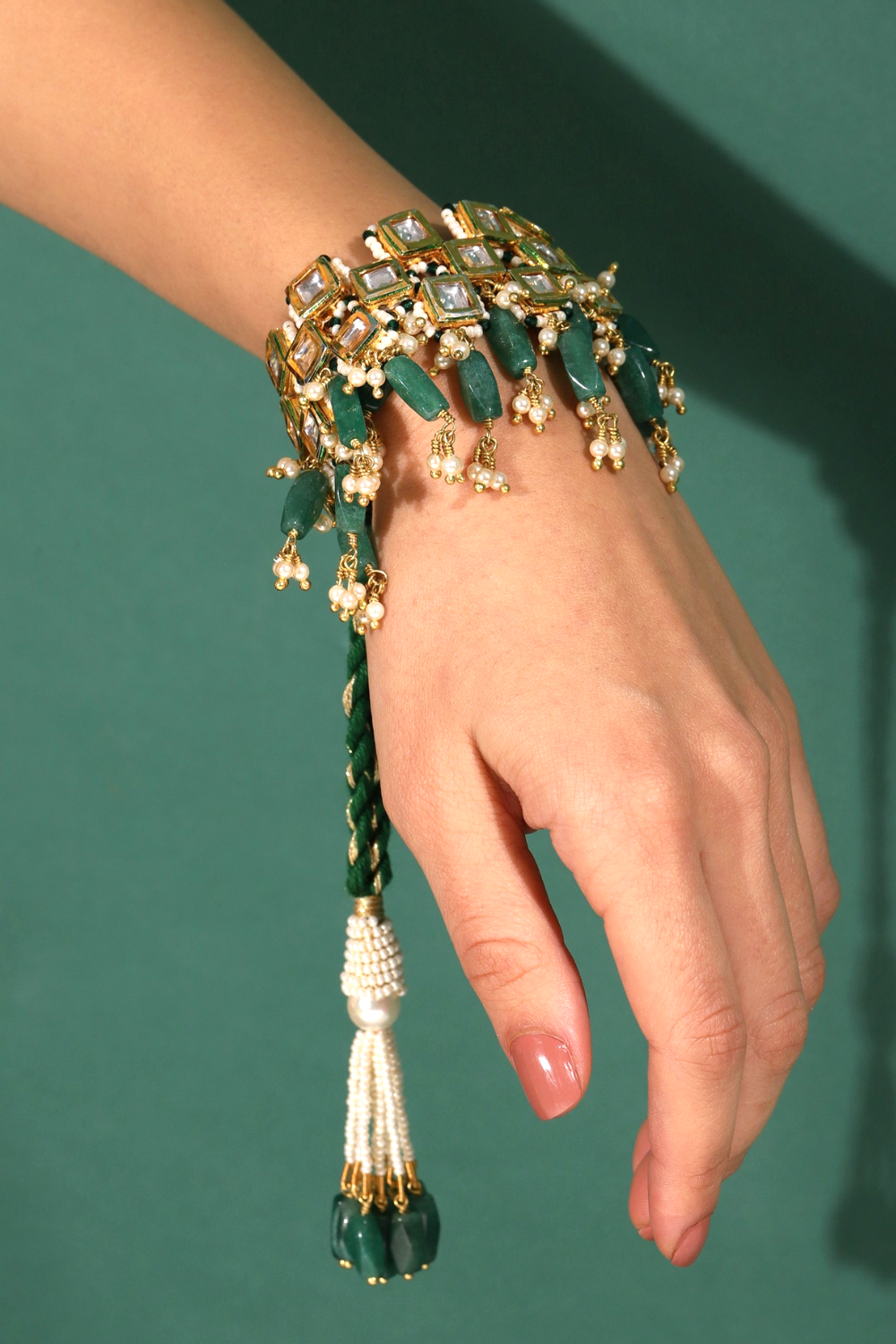 SQUARE POCHI BRACELET BHABHI LUMBA & BHAIYA RAKHI SET