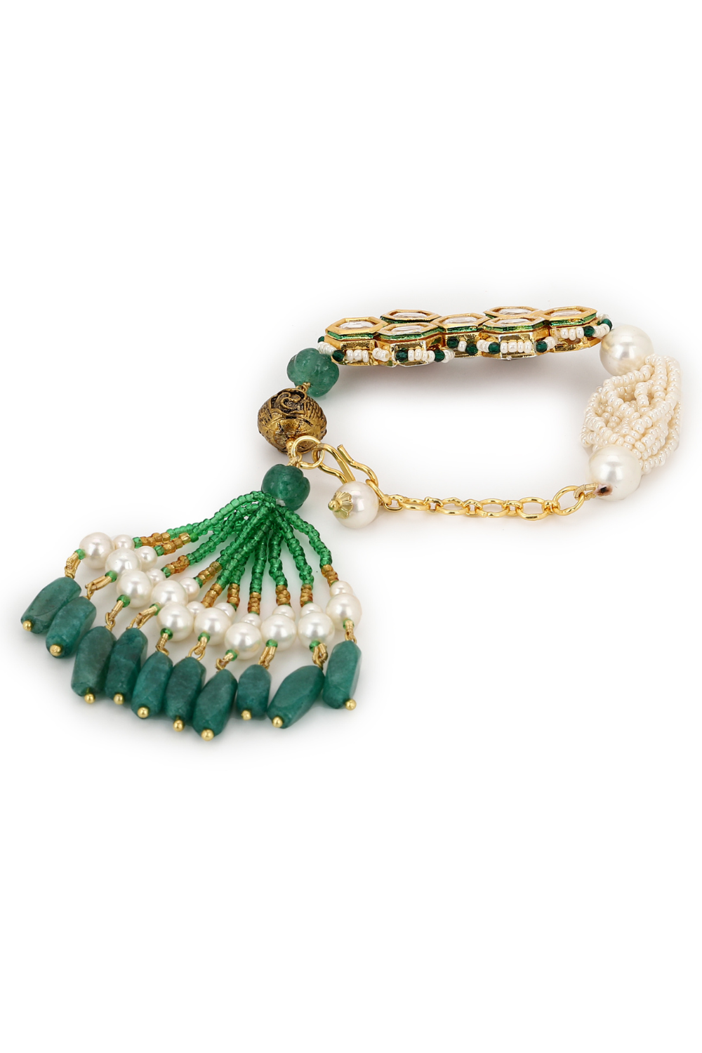 KASHTI TASSEL BRACELET- GREEN