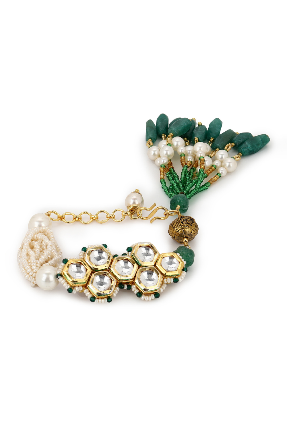 KASHTI TASSEL BRACELET- GREEN