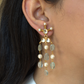 KUNDAN DROP CROWN EARRINGS- MINT GREEN