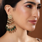 PUSHP PASSA EARRINGS- FOREST GREEN