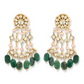 PUSHP PASSA EARRINGS- FOREST GREEN