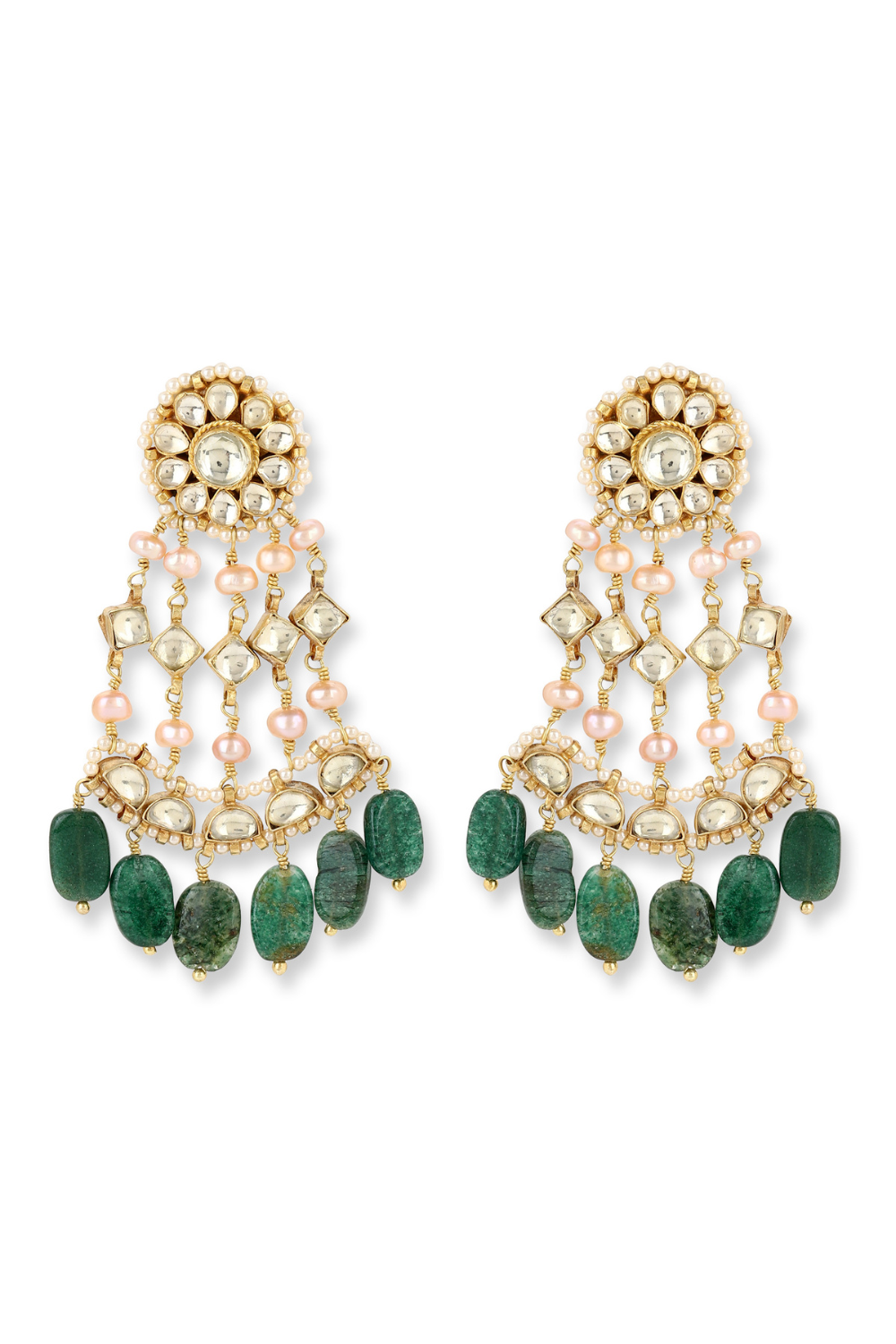 PUSHP PASSA EARRINGS- FOREST GREEN