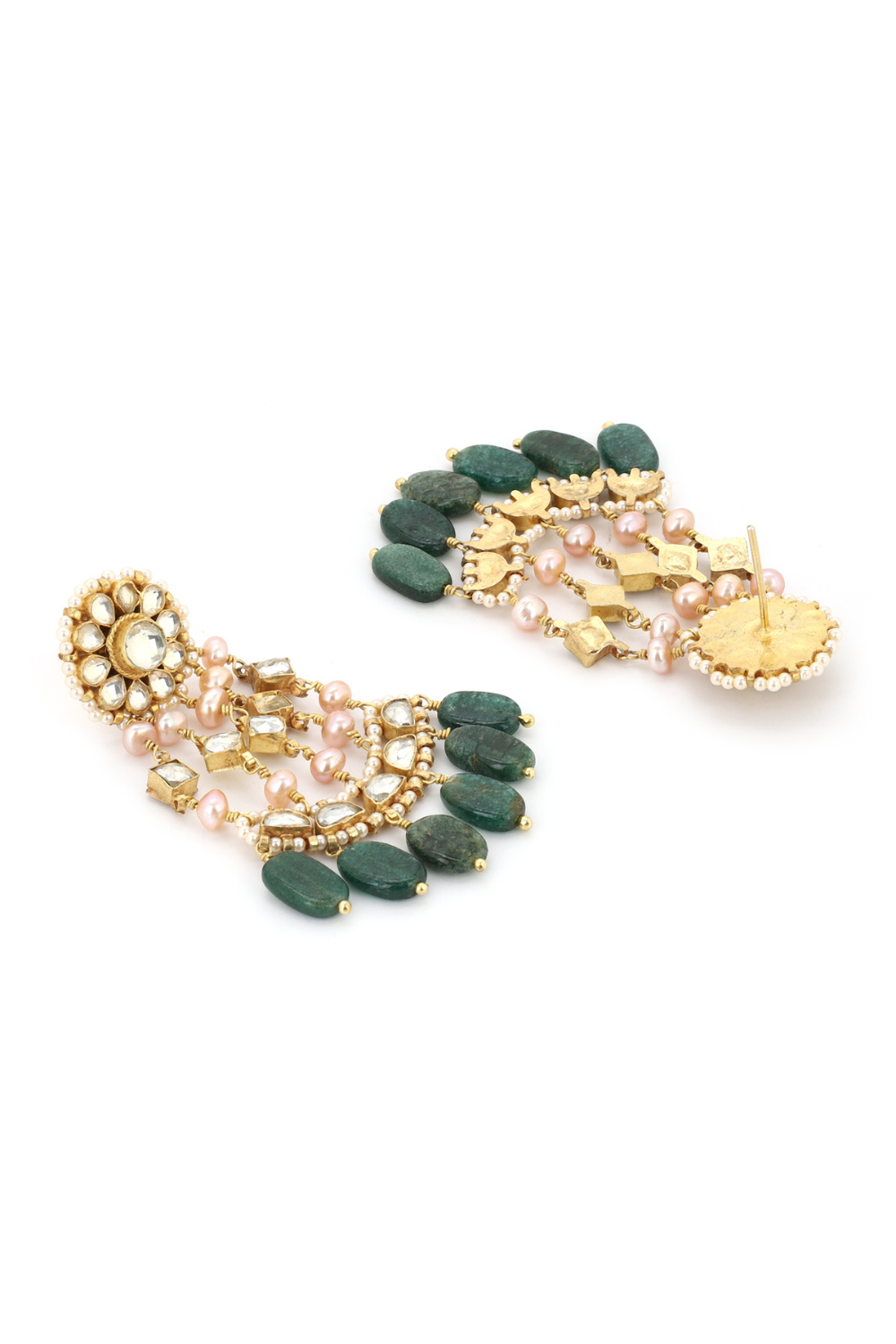 PUSHP PASSA EARRINGS- FOREST GREEN