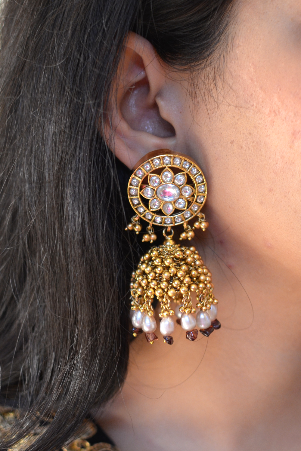 ORNATE GOLD JHUMKAS