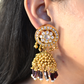 MAROON GOLD JHUMKAS