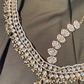 BRIDAL TRADITIONAL VERSATILE MATHAPATTI-CUM-NECKLACE - GREEN (Detachable dori lock and hair parting chain)