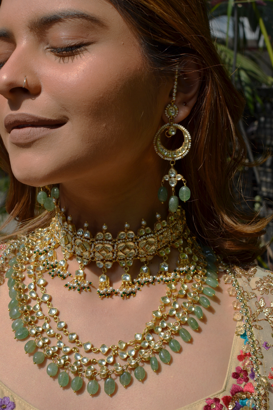 BRIDAL SET- CHOKER, NECKLACE & EARRINGS