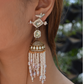 DIAMANTÉ PEARL TASSEL JHUMKIS