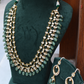 BRIDAL LAYERED NECKLACE & EARRINGS SET- SAGE GREEN COLOUR