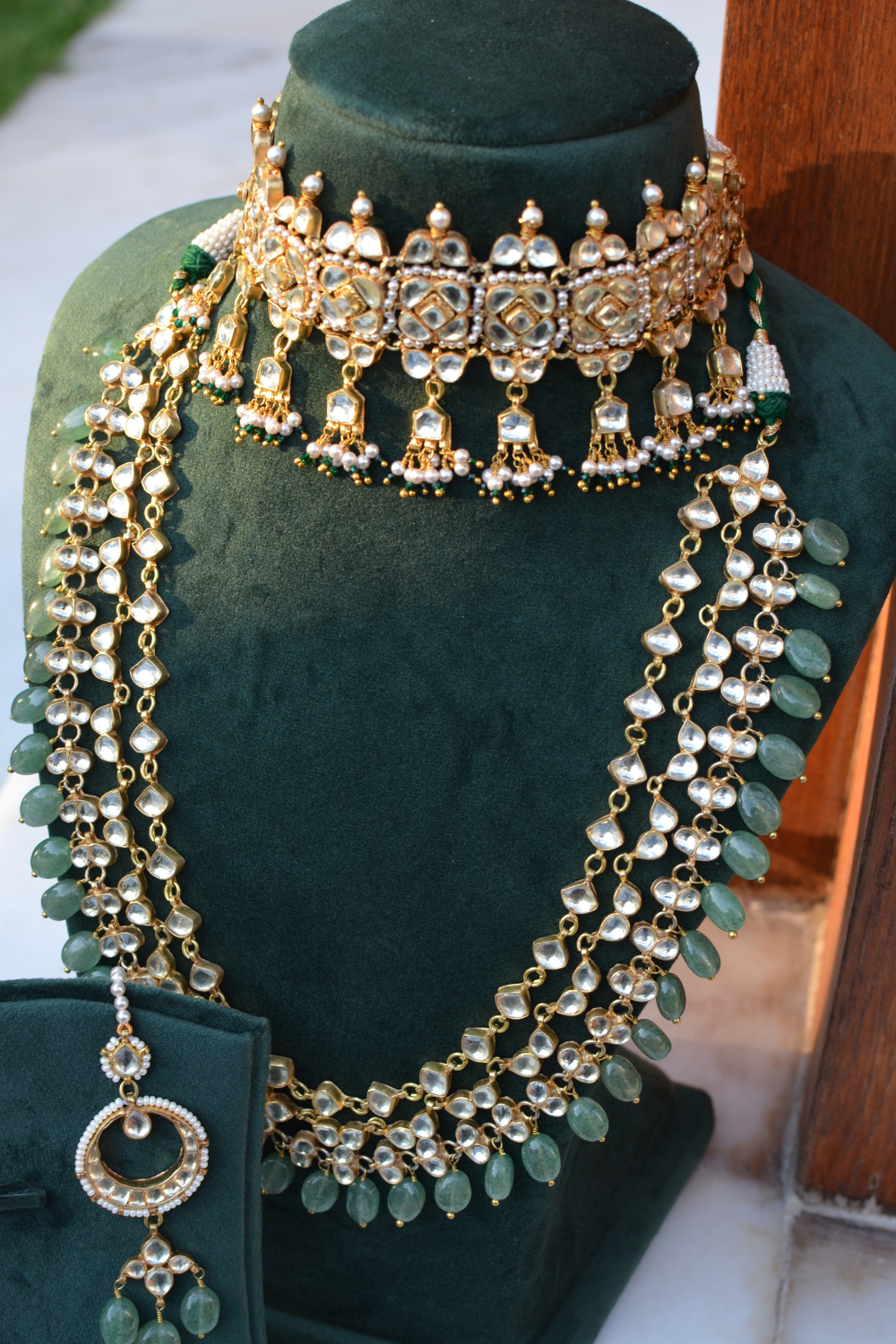 BRIDAL SET- CHOKER, NECKLACE & EARRINGS