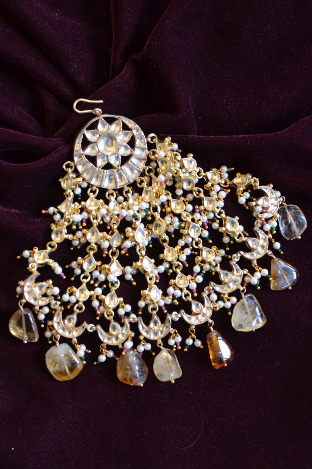 BRIDAL CHANDRAMA PASSA - AMBER STONES