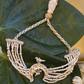 SILVER POLKI CRESCENT BIRD BRACELET