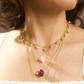 MULTI-STYLE FISH AND MELON BEADS SPINDLE NECKLACE SET- MAROON & PINK