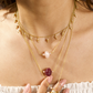 MULTI-STYLE FISH AND MELON BEADS SPINDLE NECKLACE SET- MAROON & PINK